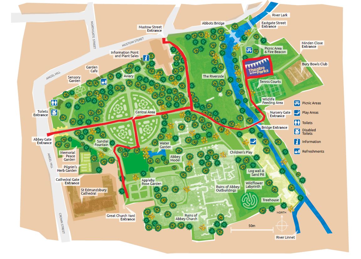 Abbey Gardens map