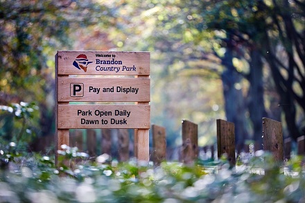 Brandon Country Park sign